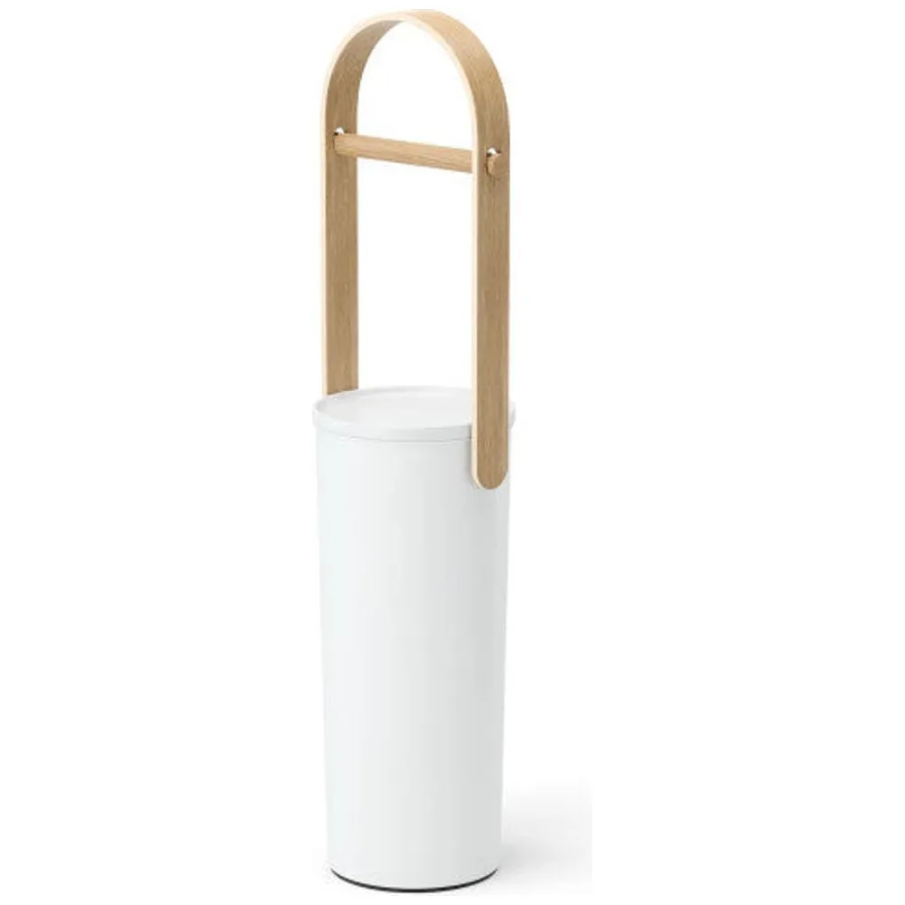 Umbra Bellwood Toilet Paper Holder Stand with Reserve Tray White/Natural