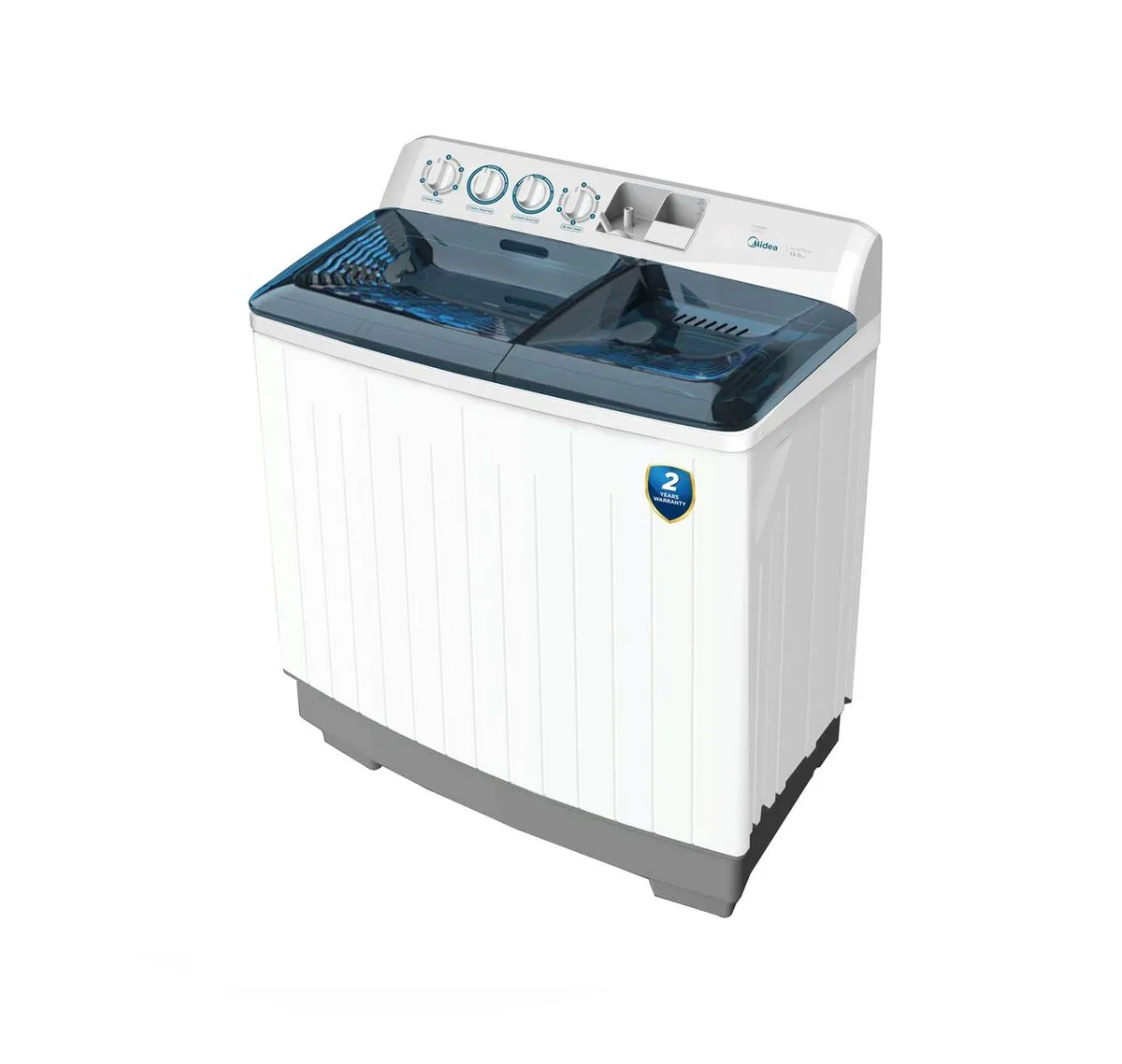 Midea Twin Tub Washing Machine 15kg - Pump Assisted - White