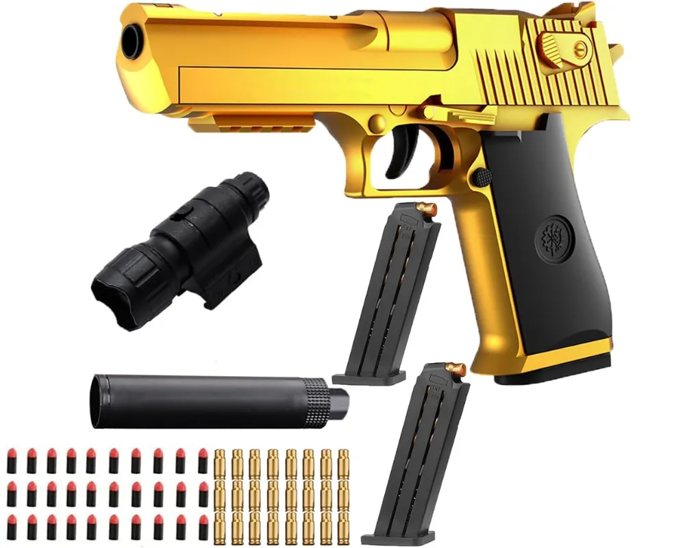 MorFansi Soft Bullet Toy Pistol Gun Infrared Sight Desert Eagle Children