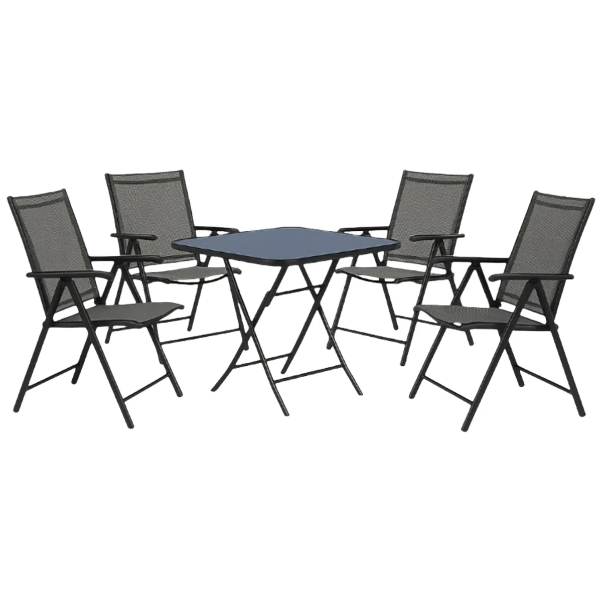 Outdoor Patio Set - Table 80x80 + 4 Chairs