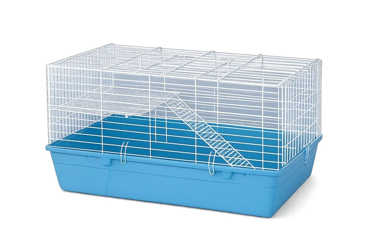 2-Level Animal Cage with Ramp (84.5cm x 49cm x 45cm)