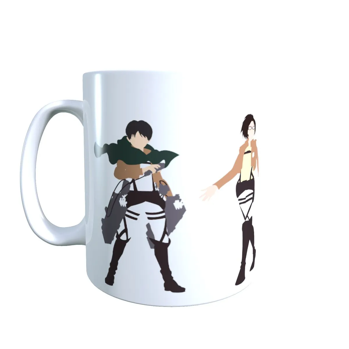 Levi and Mikasa Minimal - Attack on Titan Coffee Mug