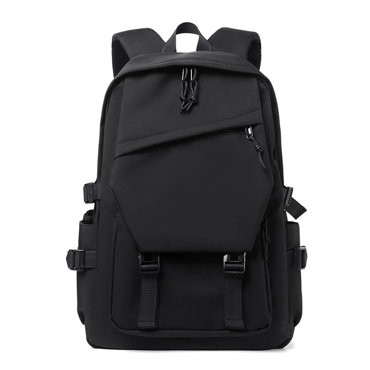 Student Backpack, Large Capacity, Multi-Compartment, 18.5 Inches - Black