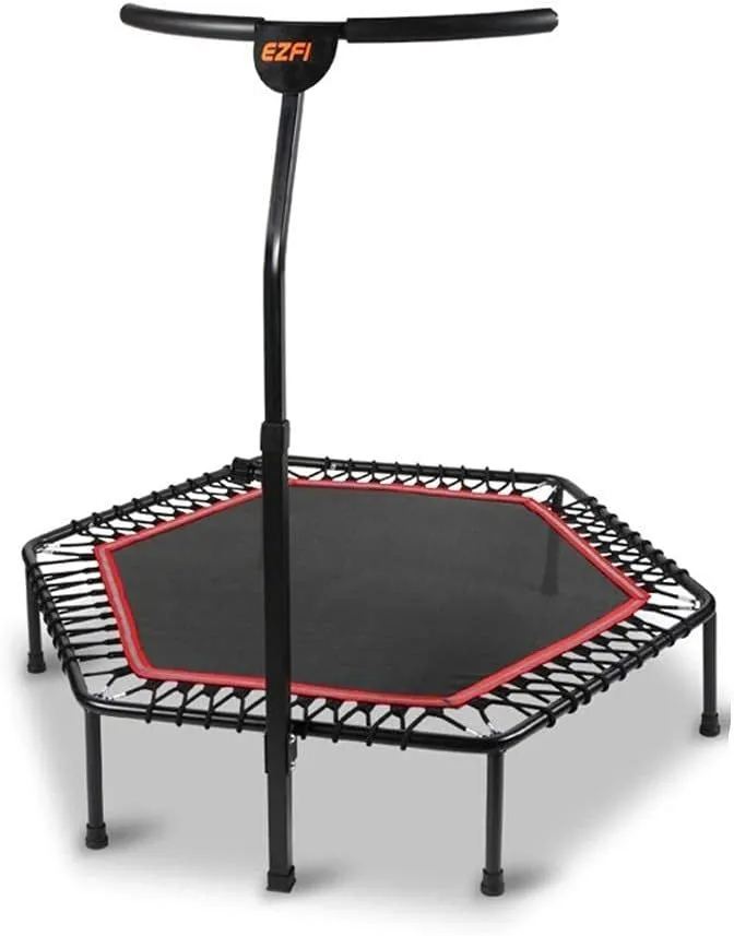 Fitness Trampoline with Adjustable Armrests