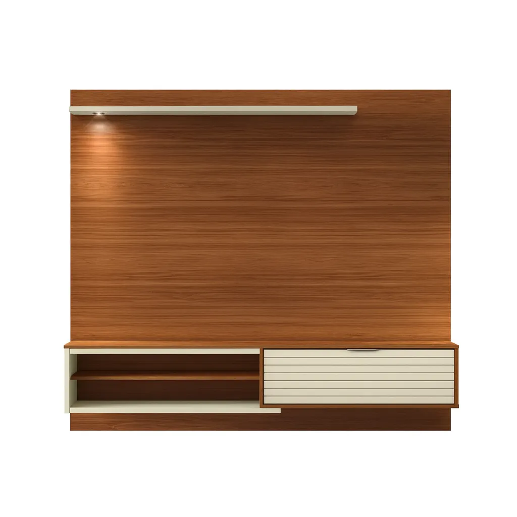 YB Ambiente TRENTON 1.8 Wall Mounted TV Panel - Oak / Cream