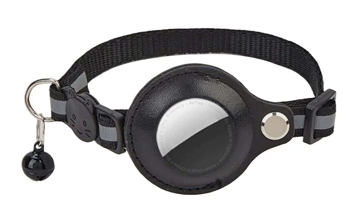 Breakaway Cat Collar with Reflective Strips Holder Safety for Cats Kittens - Black