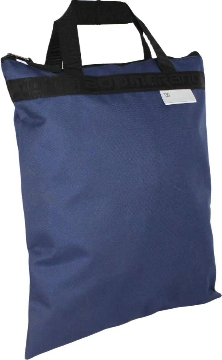 A4 Boomerang Upright Xbag Polyester Book Bag with Handles S-8001 Navy