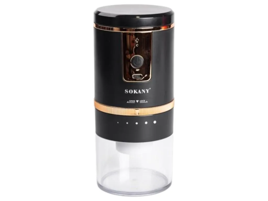 Sokany Rechargeable Mini Glass Jar Dry Coffee Bean Spice Grinder-SK-0406