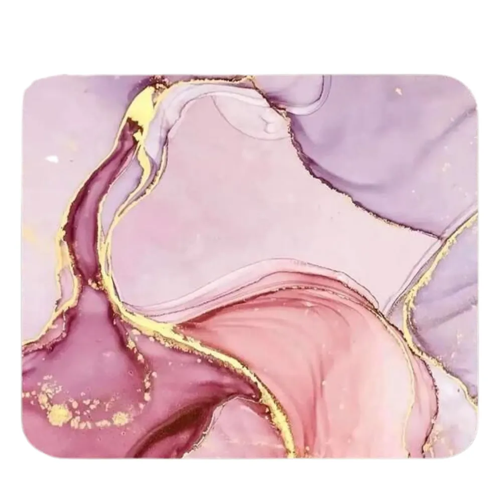 Marble Pattern Mouse Pad - Pink