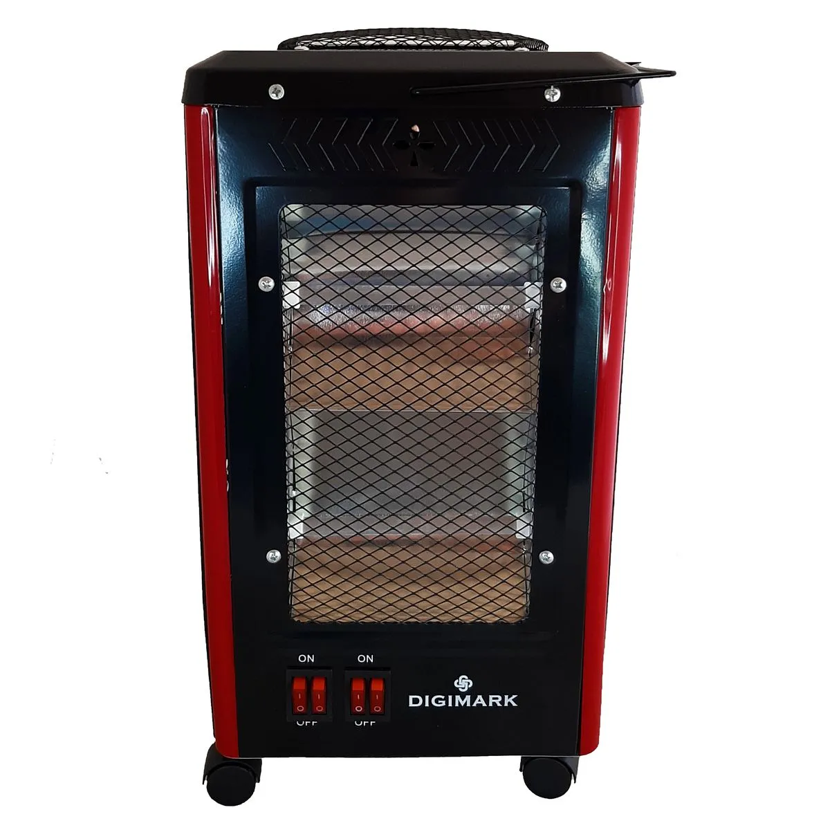 Digimark 5-Sided Electric Quartz Heater - High-Efficiency Ceramic Heater - Black