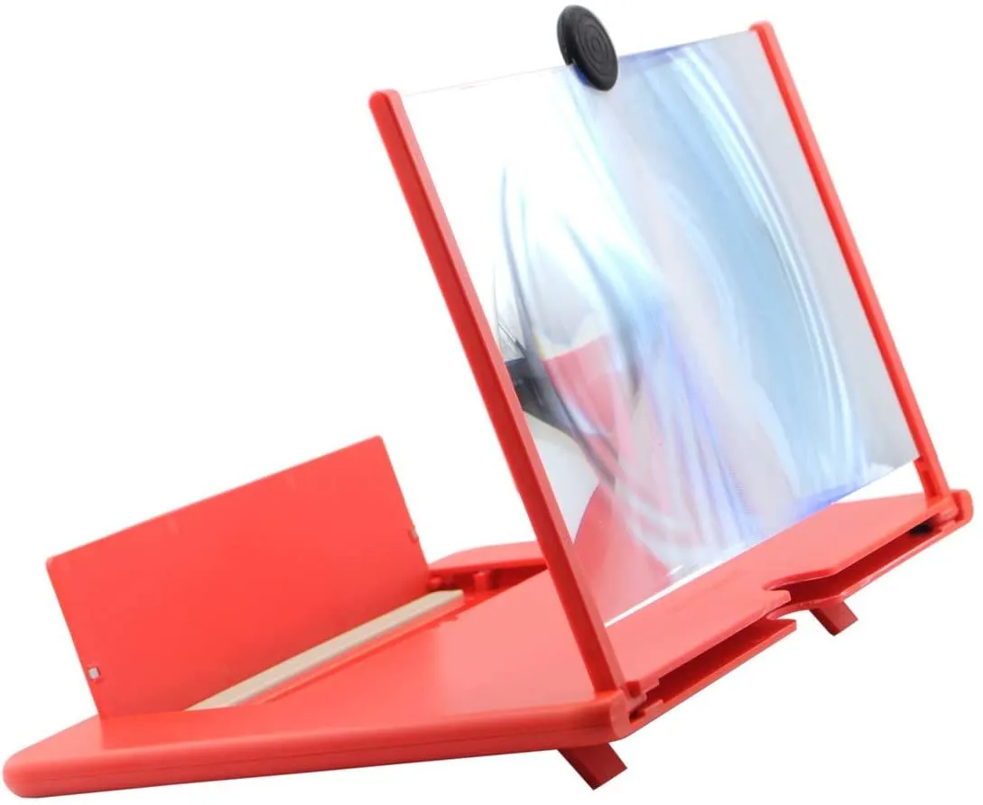 Phone Stand with Screen Amplifier 10" - Red