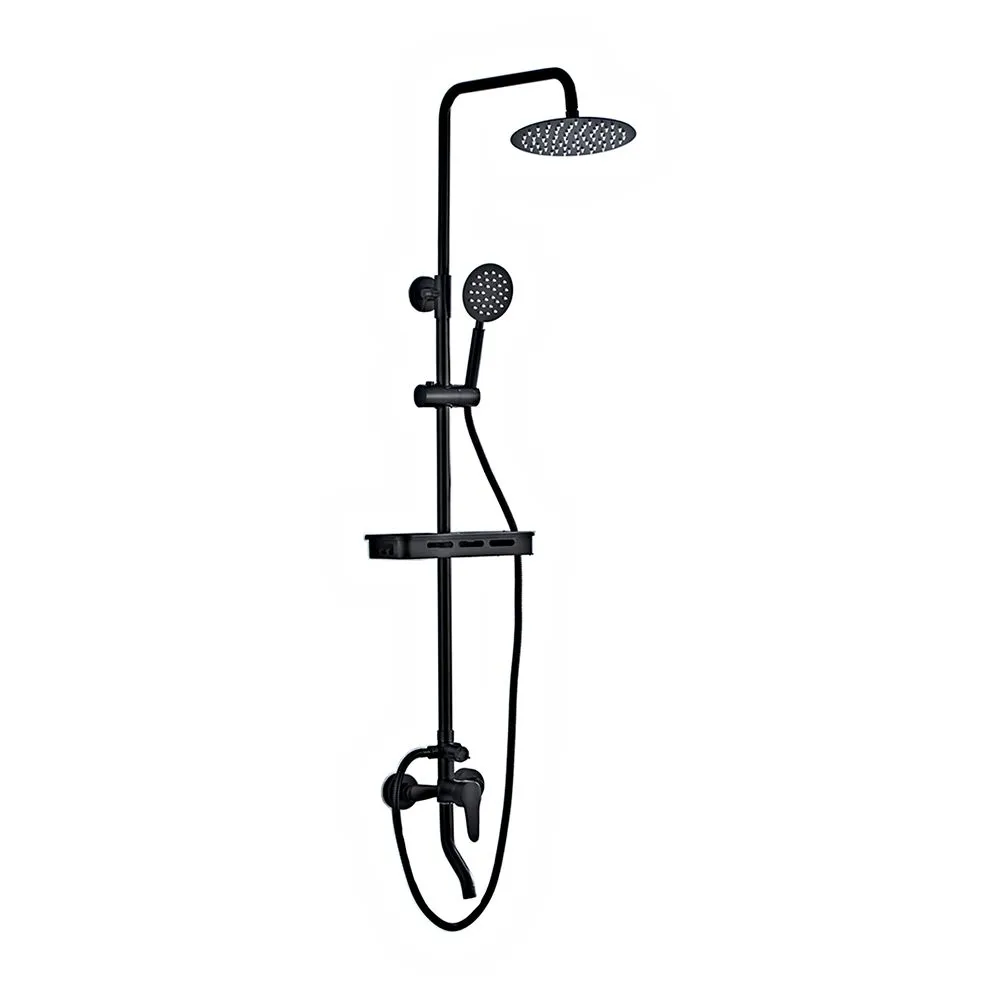 Black Shower System All In One - Black