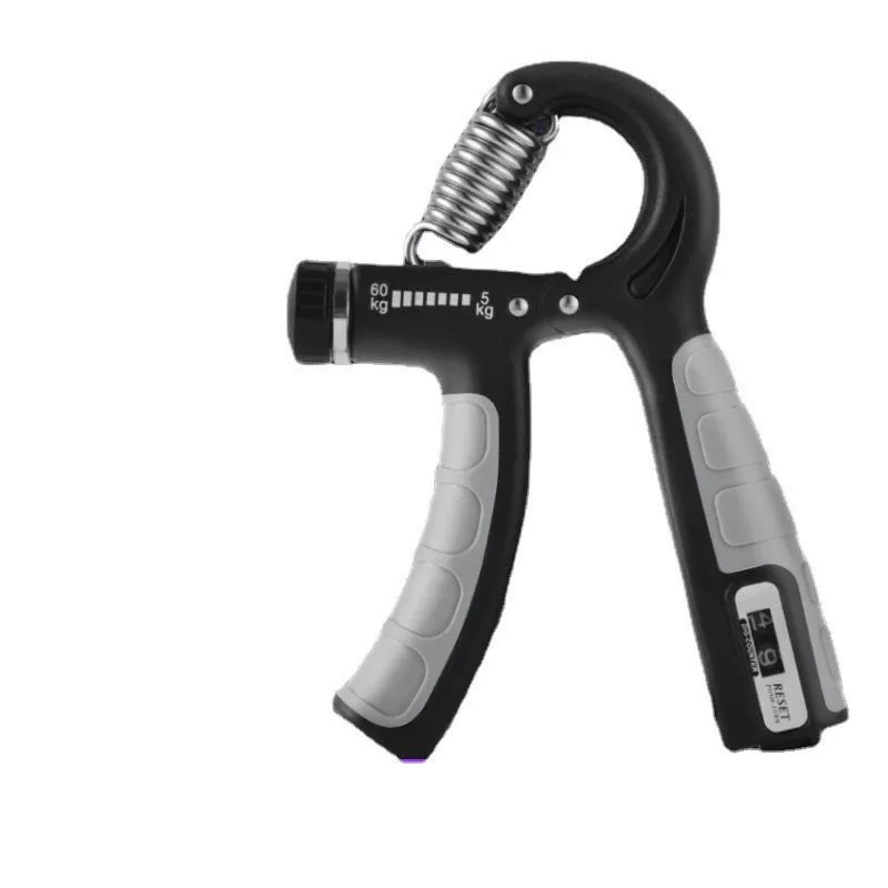 Adjustable Count Spring Grip Hand Training Arm Exerciser - Black