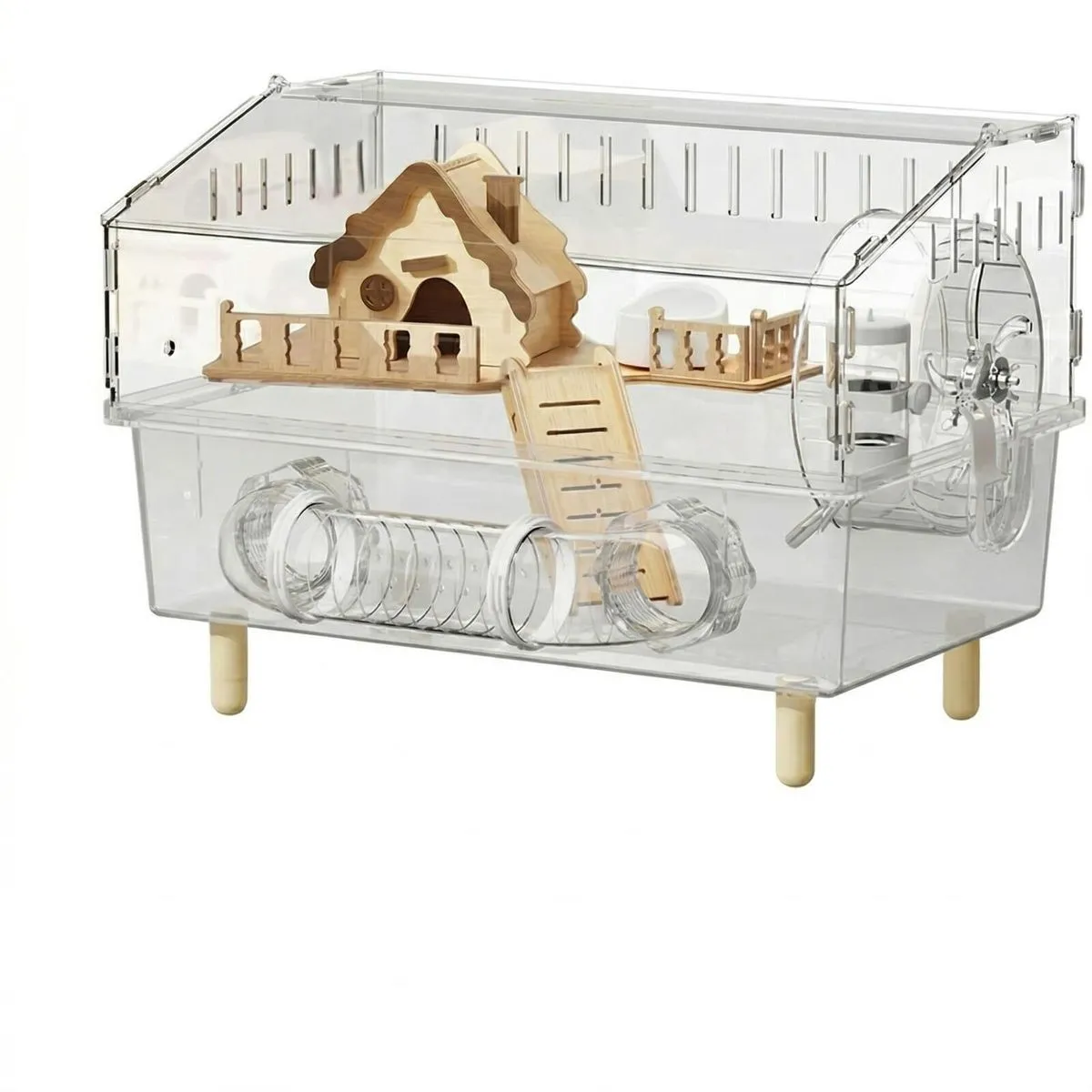 2-Layer Clear Acrylic Hamster Cage & Habitat - Stackable