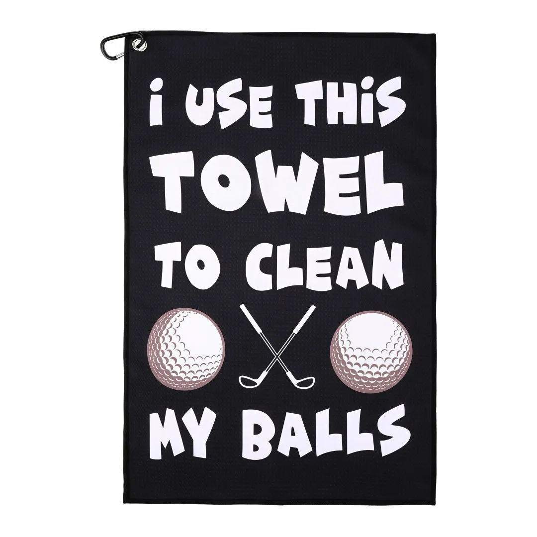 Microfiber Golf Towel With Clip, Funny Cleaning Cloth For Balls & Clubs