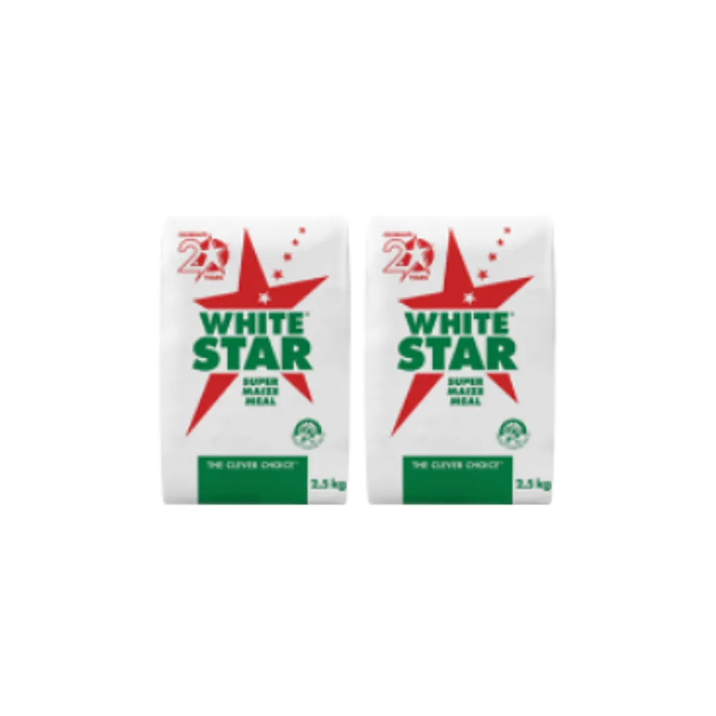 White Star Super Maize Meal - 2 x 2.5KG