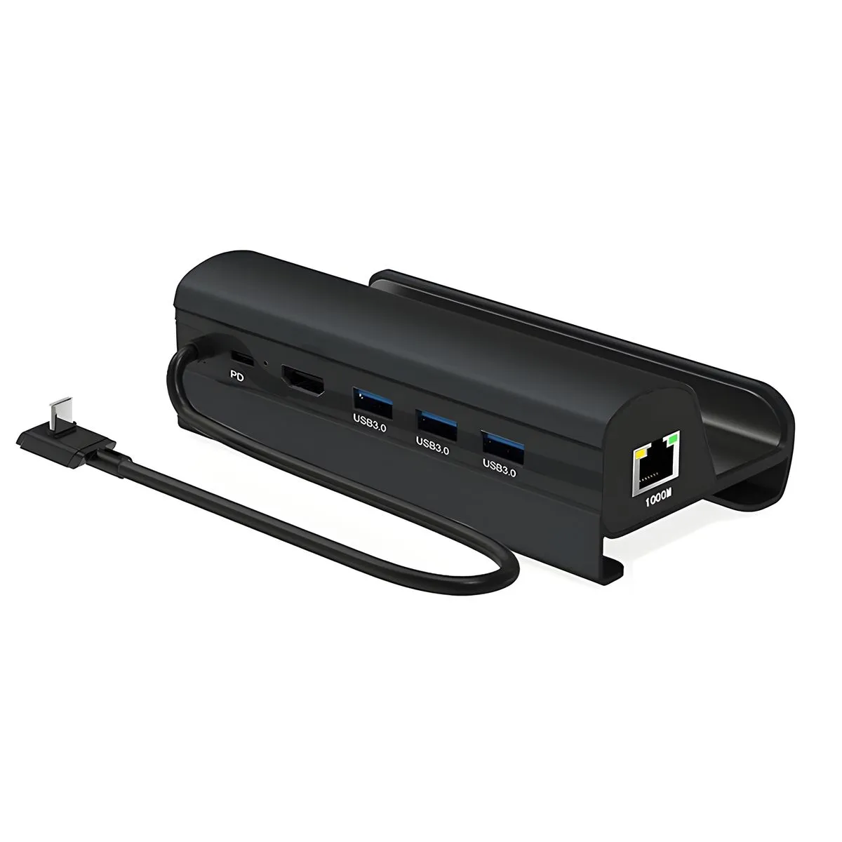 Alloy USB C Docking Station 6 in 1 USB Hub with 3 USB3.0 and PD 60W - Black