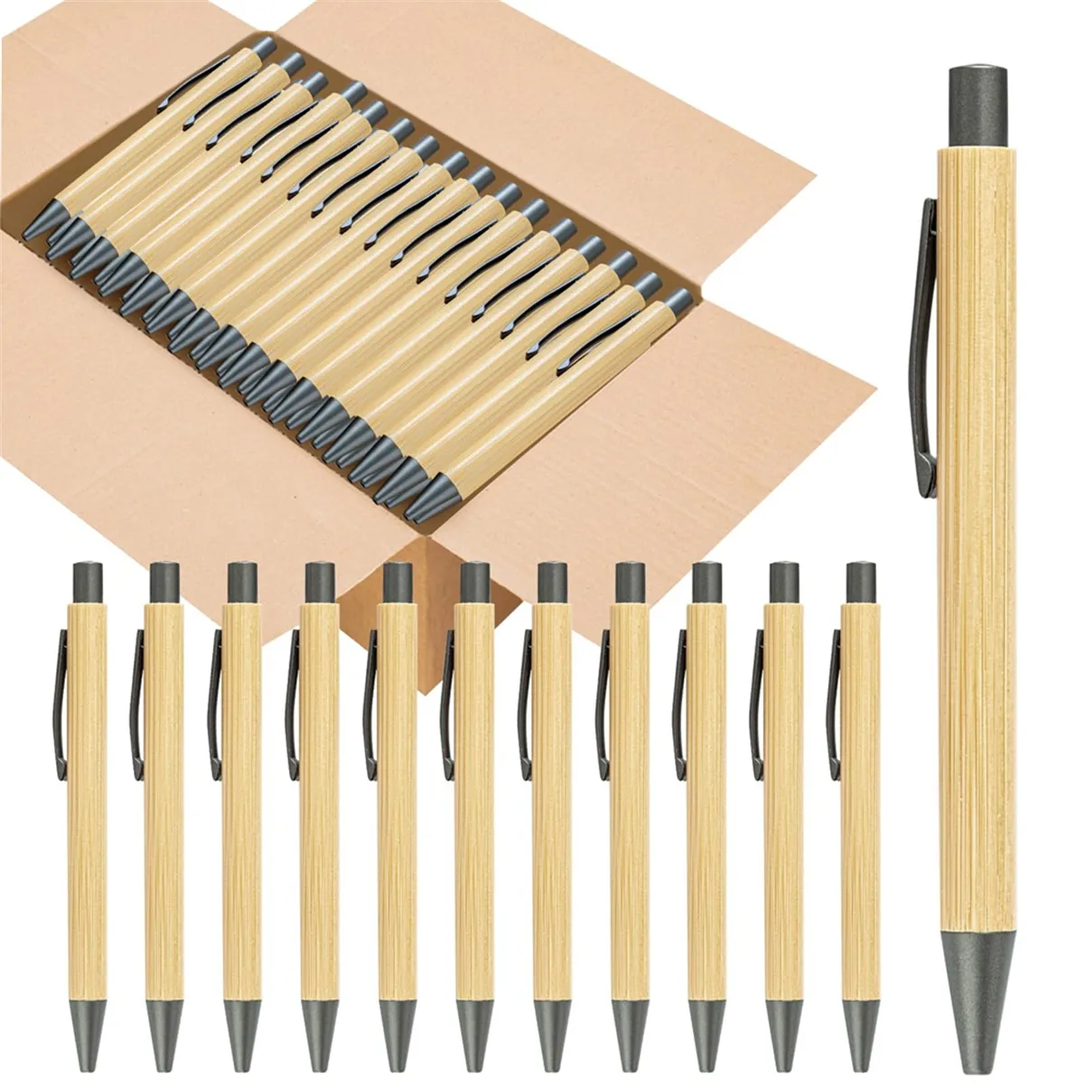 Bulk Wooden Bamboo Pens Engraving Wooden Ballpoint Pen Gift Pen Bulk