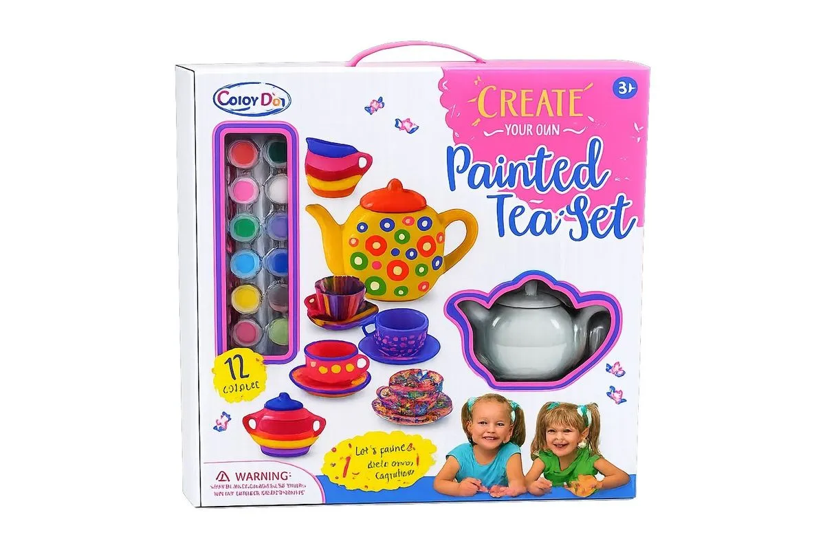 DIY Paint Your Own Tea Set for Kids