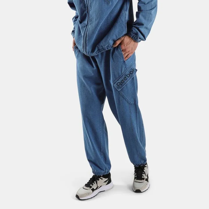 Reebok Men's Street Sport Washed Jogger Pants - Denim Blue