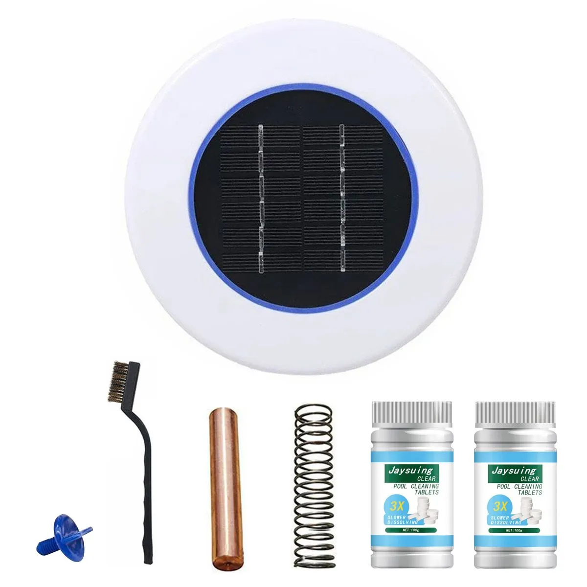 Solar Powered Pool Lonizer With Cleaning Tablets