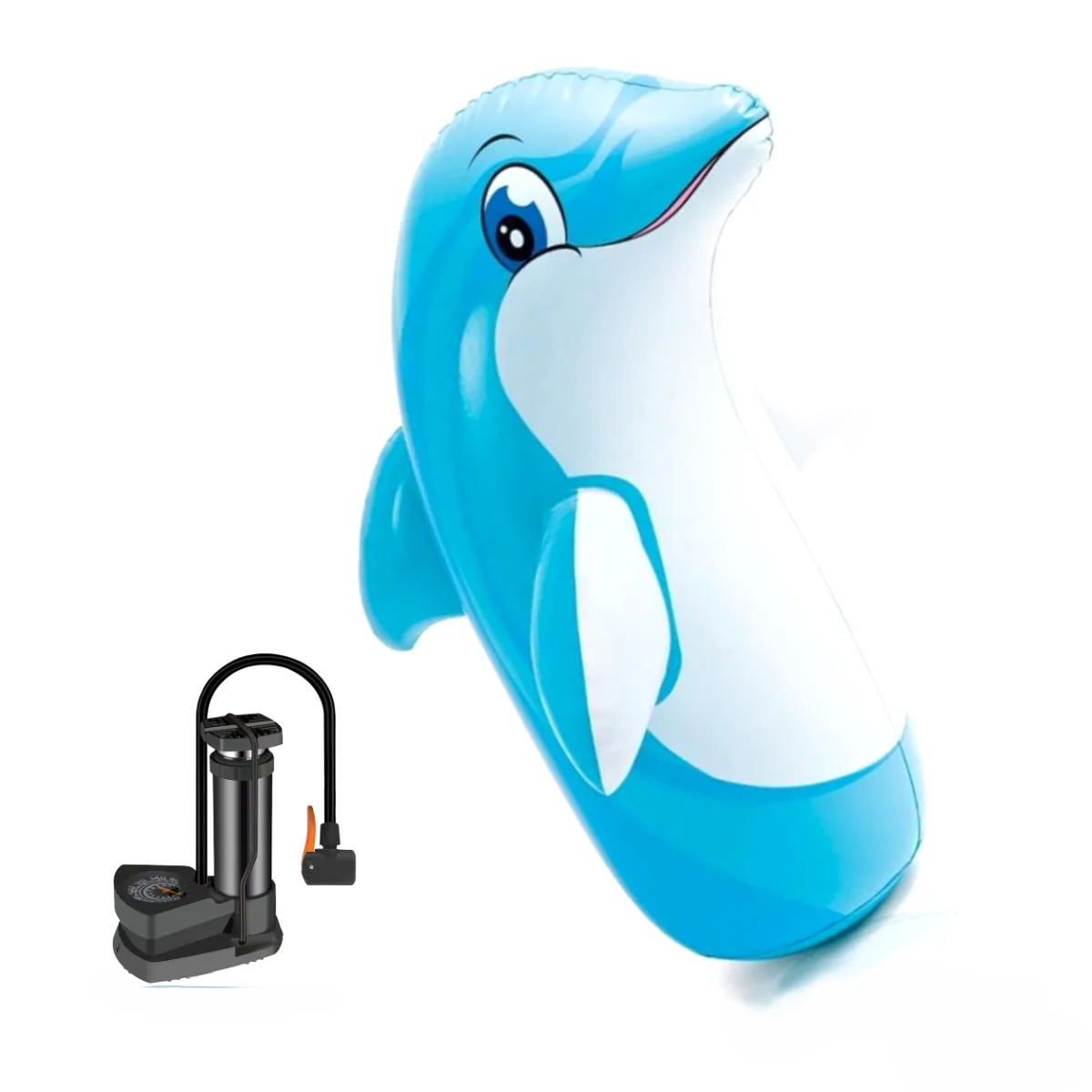 Hit Me Toy 3-D Inflatable Animal Toy Water Base and Air Base+ - Blue