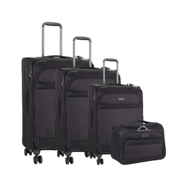Cellini Microlite S Luggage Set - 4 Piece - Black