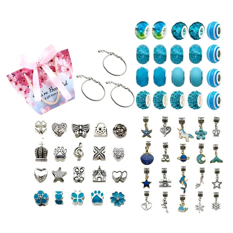 64 Piece DIY Charm Bracelet Making Kit
