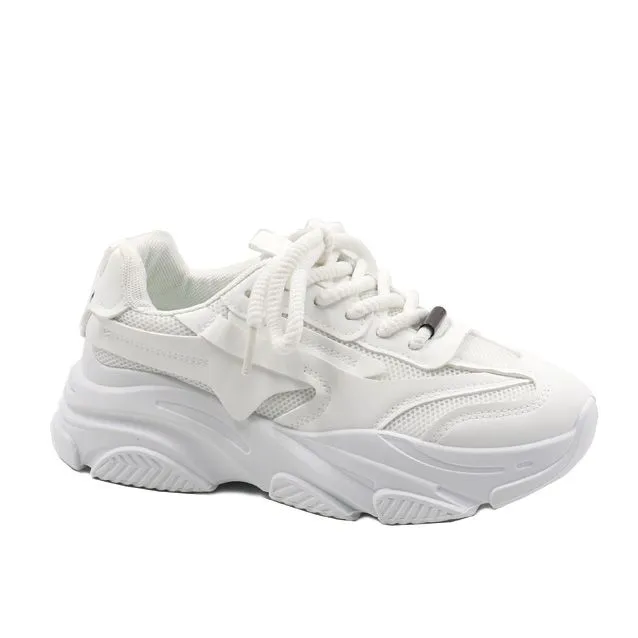 Ladies Chunky Fashion Lace Up Sneaker