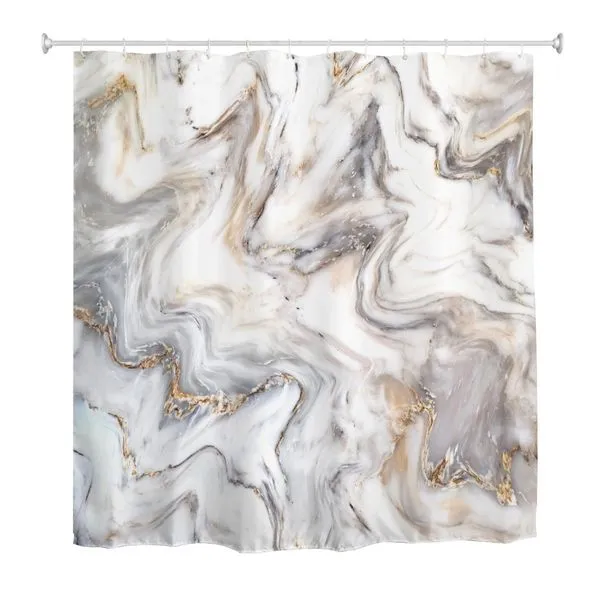 Shower Curtain Modern Custom Design - Marble Grain