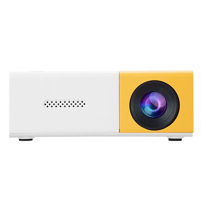 Full HD 1080P Portable Mini LED Multimedia Projector for Home Use-YG300 - Yellow