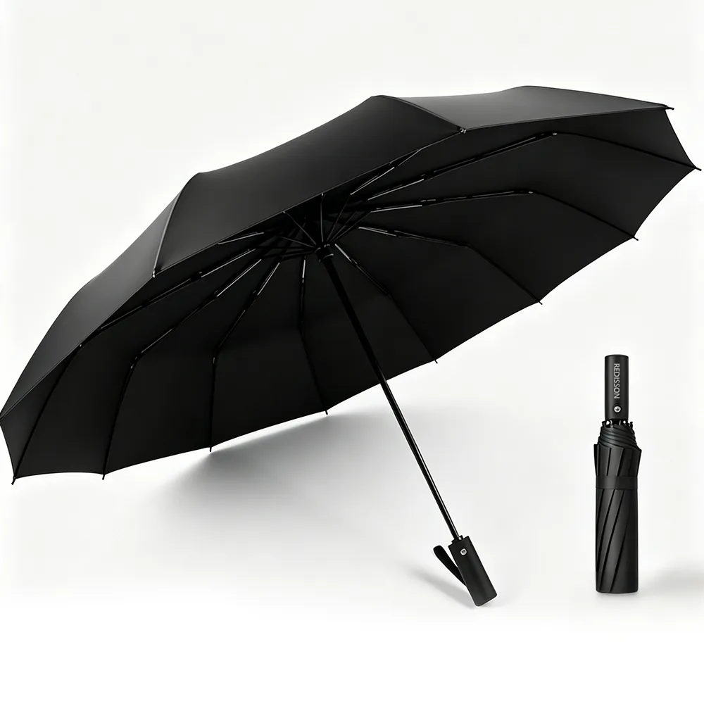REDISSON Windproof Travel Umbrella Automatic Folding Windproof,UV-Resistant - Black