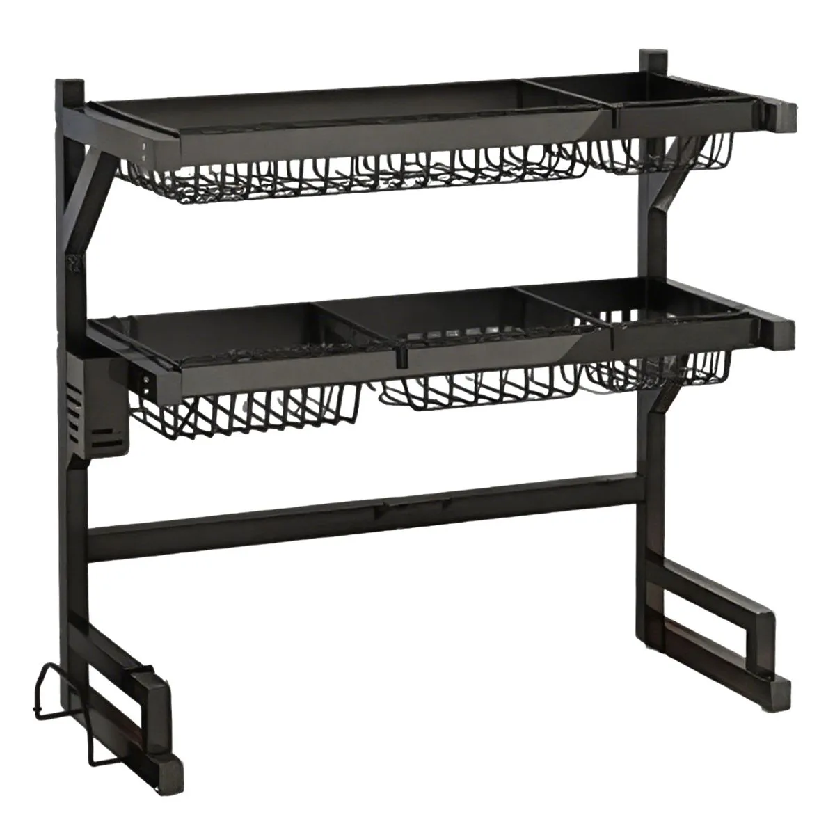 Double-Layer Dish Drain Rack, Sink Dish Drying Rack Suitable for 83cm Sink