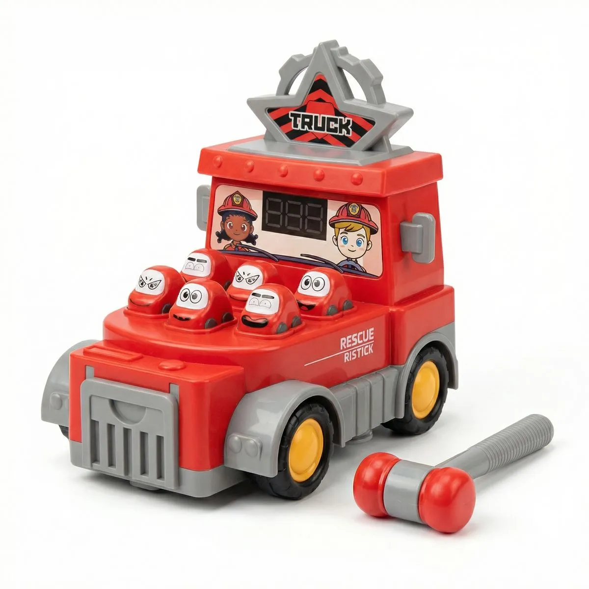 Toddler Fire Truck Play Set with Hammer - Red