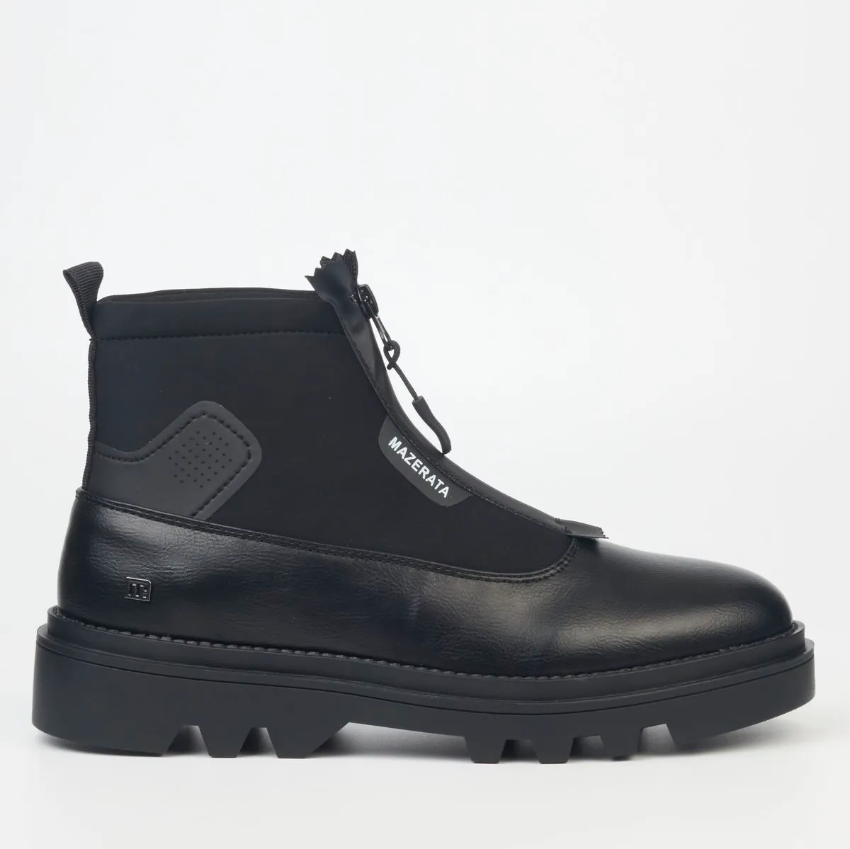 Mazerata Vinchey 9 Black Men Faux Leather / Lycra Ankle Boots