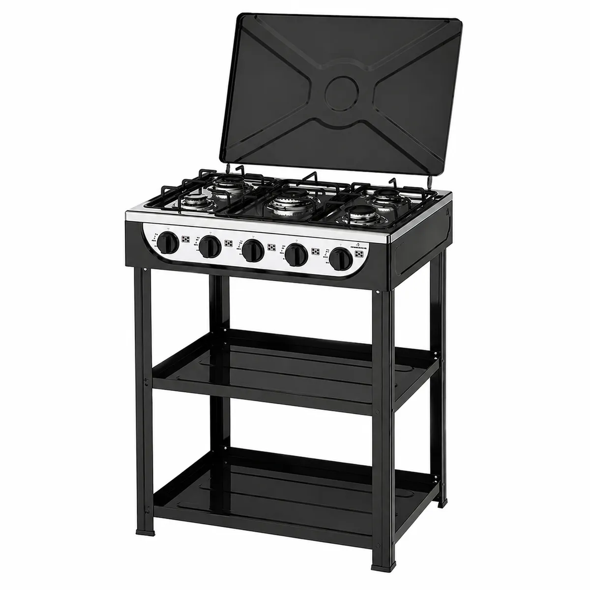 Industrial Kitchen 5-Burner Gas Cooker with High Heat Performance