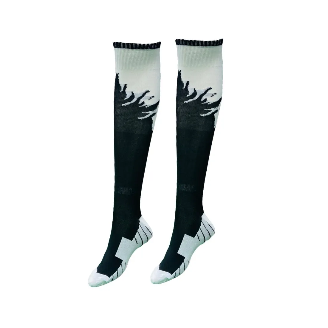 Mitzuma Flame Unisex Sports Socks Senior - Pack Of 14 - Black & White
