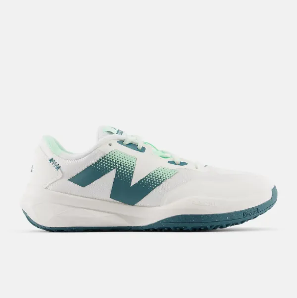 New Balance Women's 796 v4 Padel Shoes - Sea Salt/New Spruce/Lab Green