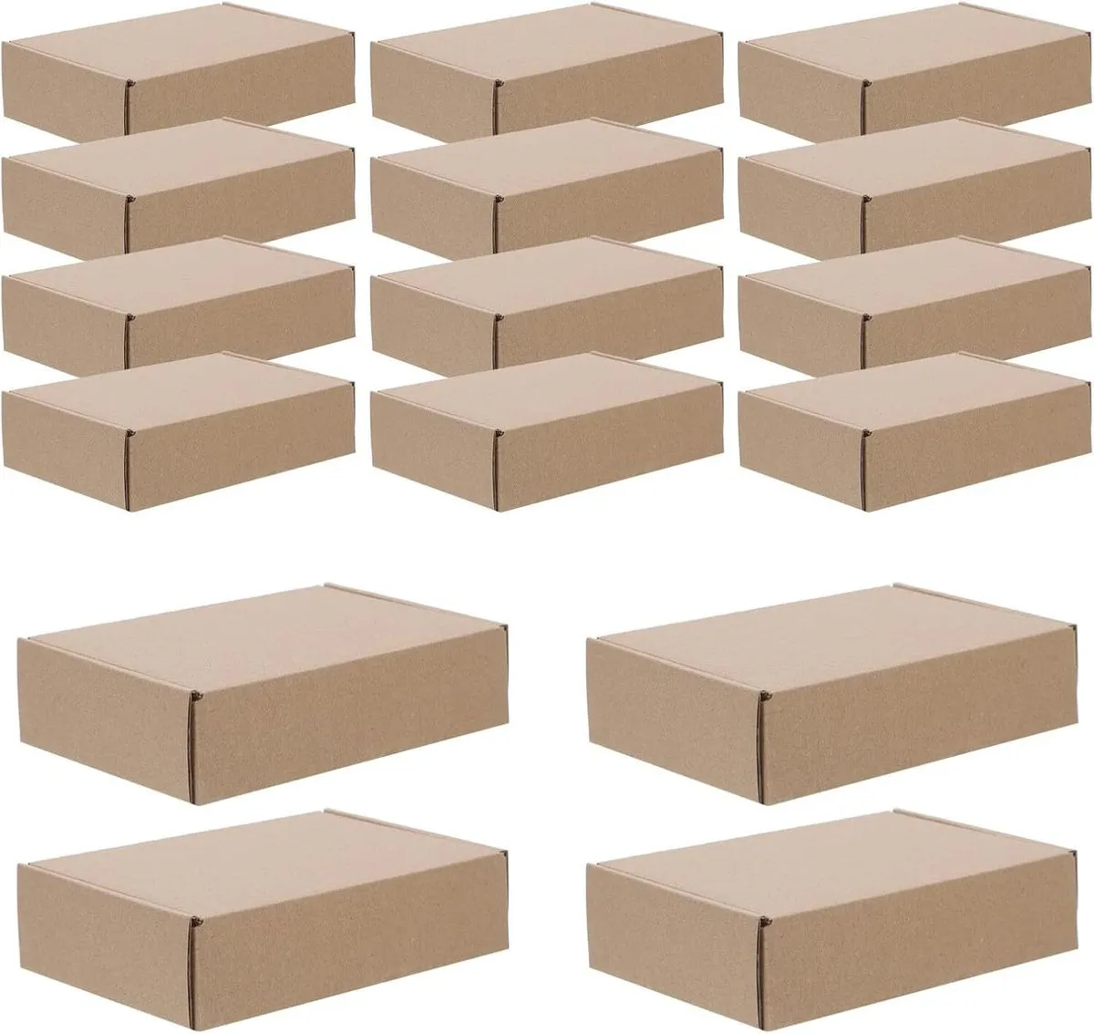 25pcs Small Corrugated Packaging Boxes 150x100x40mm Triple-layer Hardened
