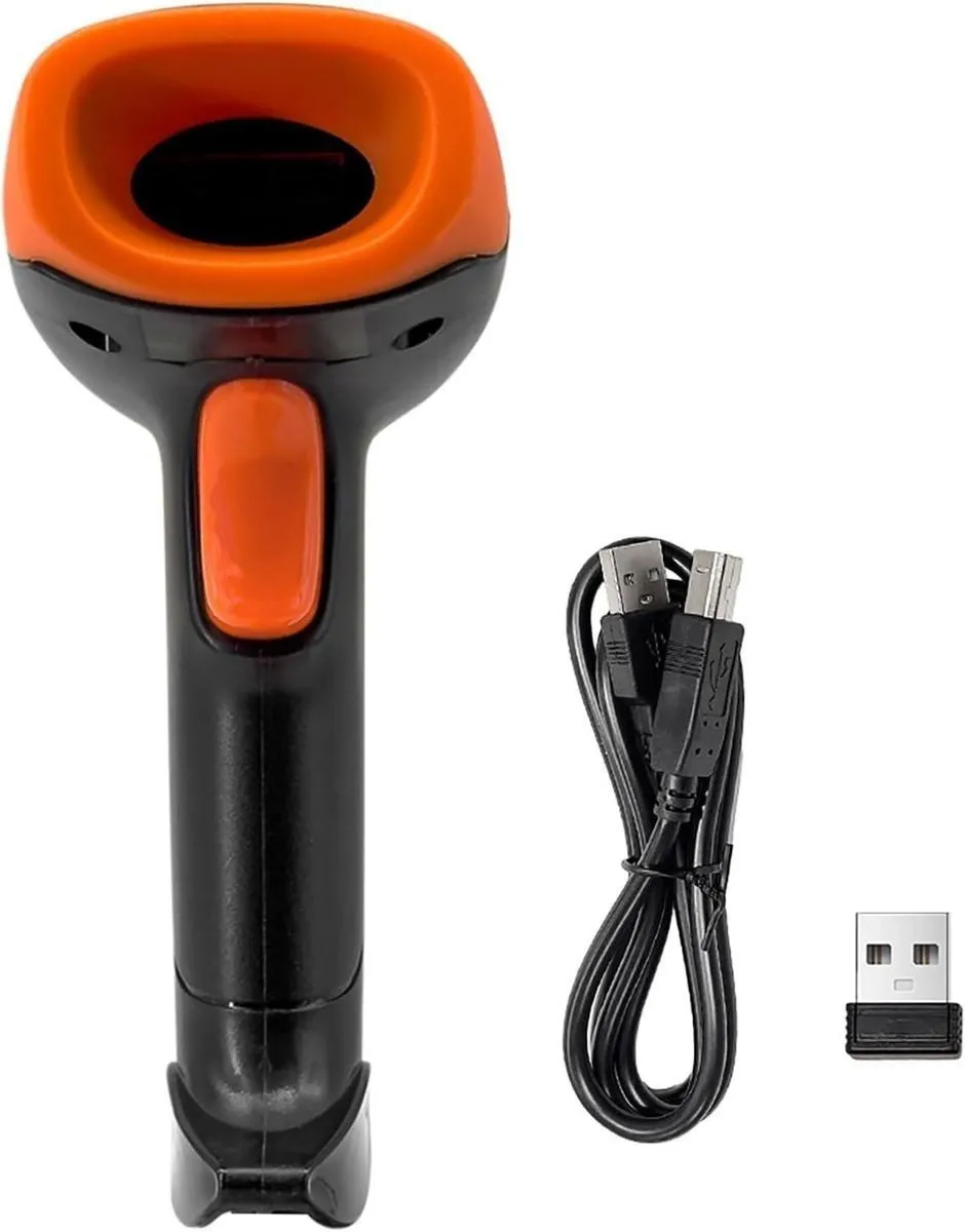 Wireless Barcode Scanner Handheld POS Scanner USB Receiver Retail