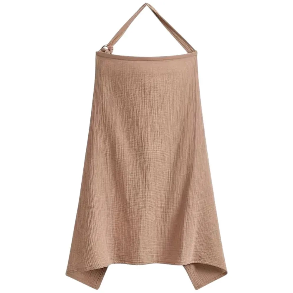 Woven Breastfeeding Nursing Smock Baby Cover - Brown