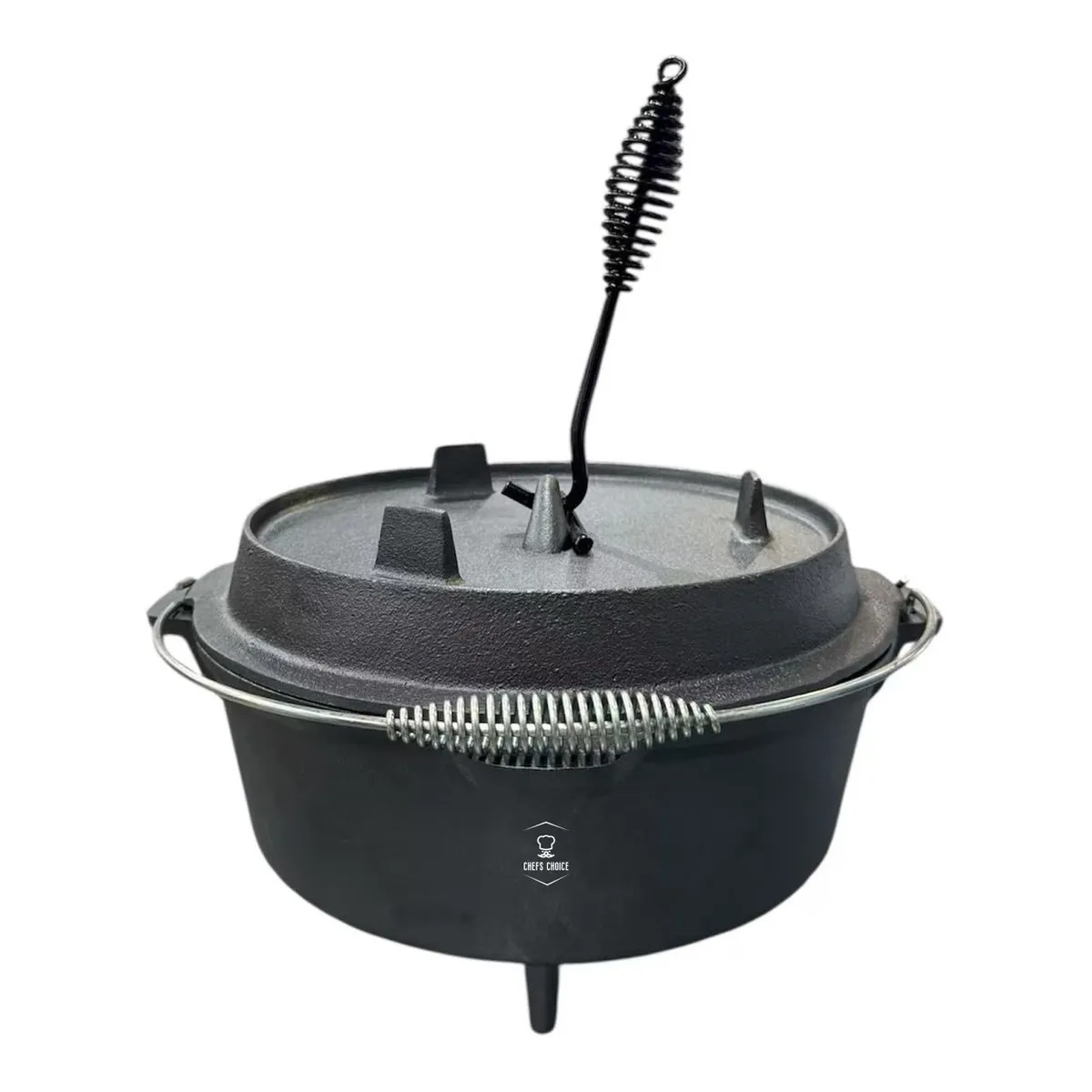 Chef's Choice Heavy-Duty 3L Cast Iron Potjie Pot with Lid - Traditional