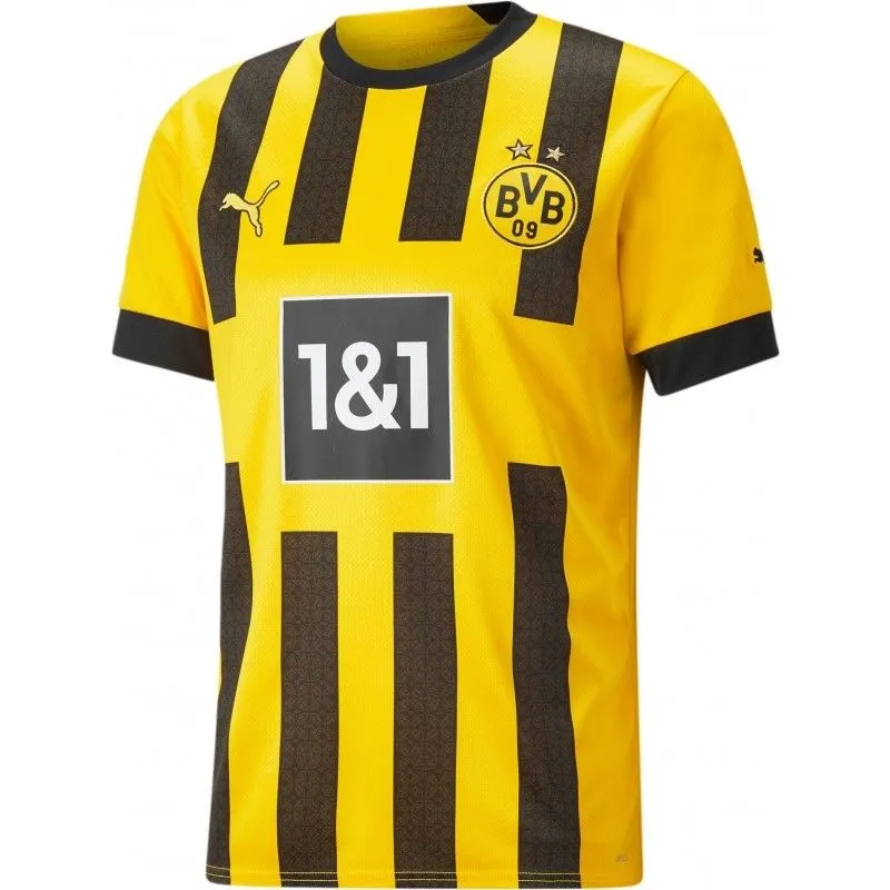 Puma Men's BVB Home Football Shirt - Faster Yellow/Black