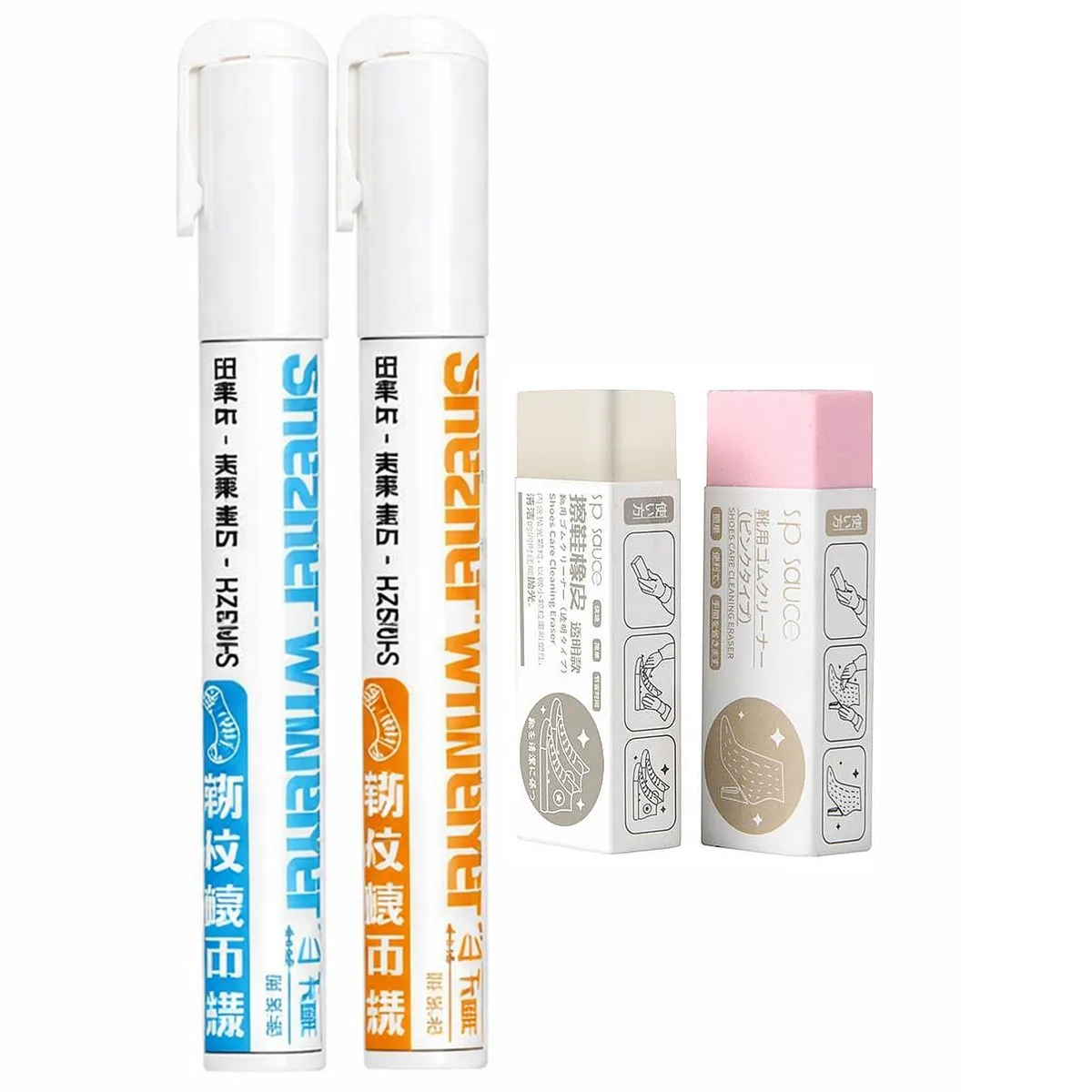 4 Piece Sneaker Eraser Wash Free Shoe Stain Cleaner