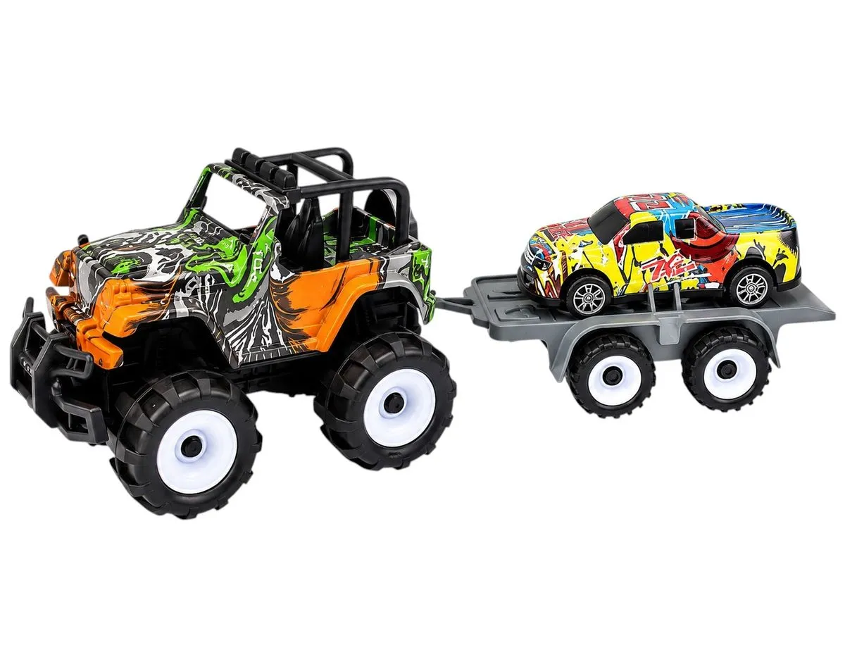 Off-Road Graffiti Jeeps and Trailer