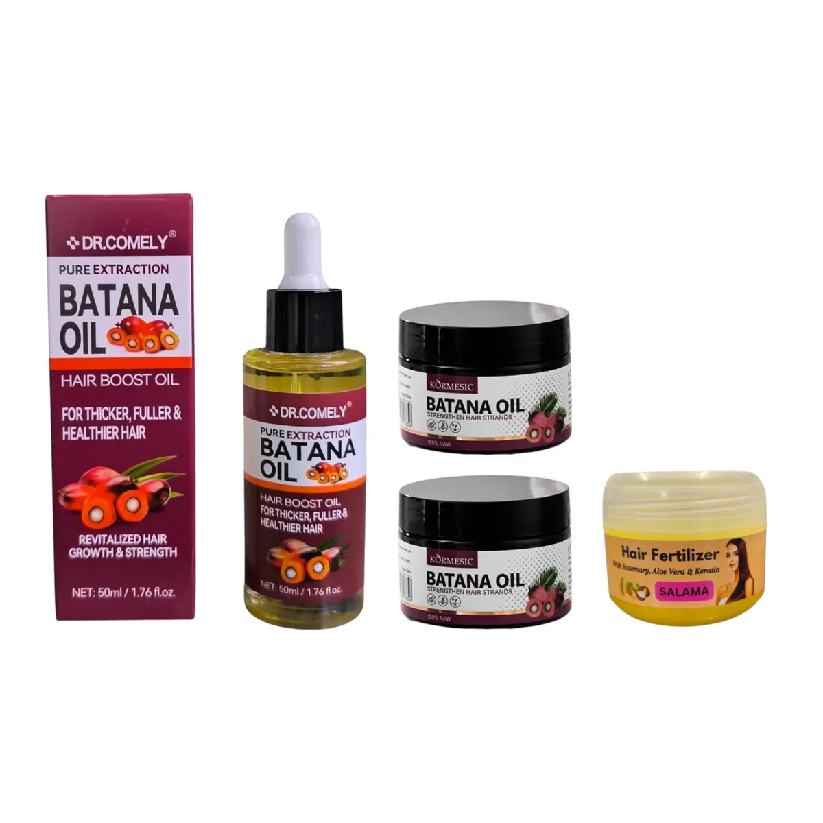 Batana Oil Hair Growth Combo (2 Masks & Oil) with Hair Fertilizer