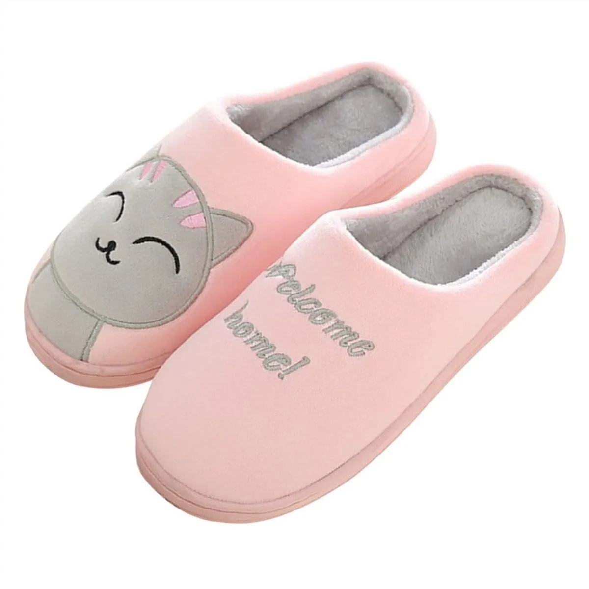 Women's Warm and Fluffy Cat Slippers