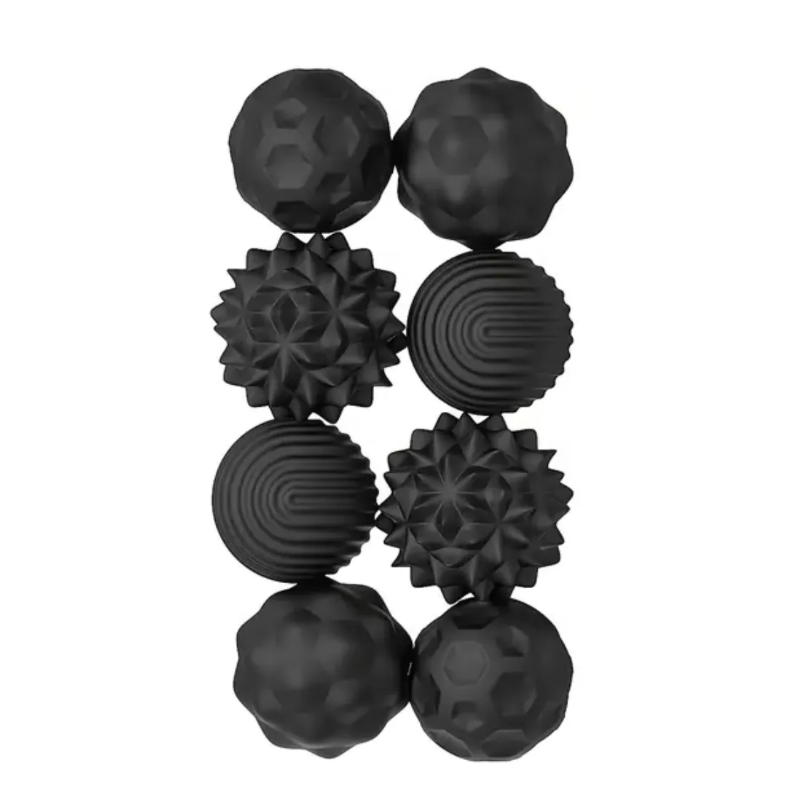 Magnetic Silicone Fidget Balls - Black