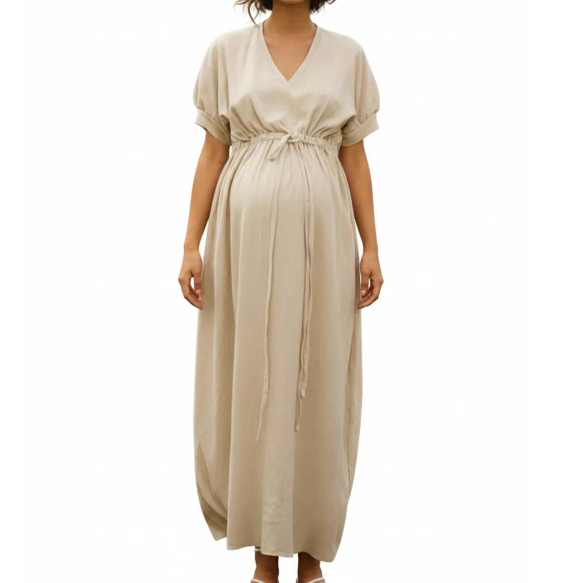 Maternity Dress - Viscose - Brown