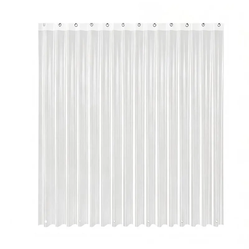 Design Plastic Shower Curtain Liner-PEVA Waterproof Bath Curtain 180x180CM - Transparent